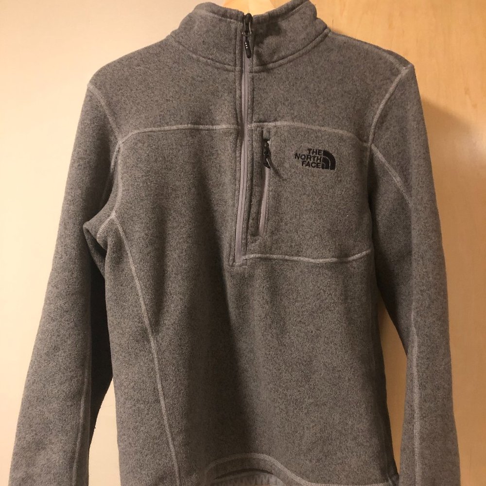 THE NORTH FACE Men’s 1/4 Zip Gray Pullover Sweater Sweatshirt SZ M